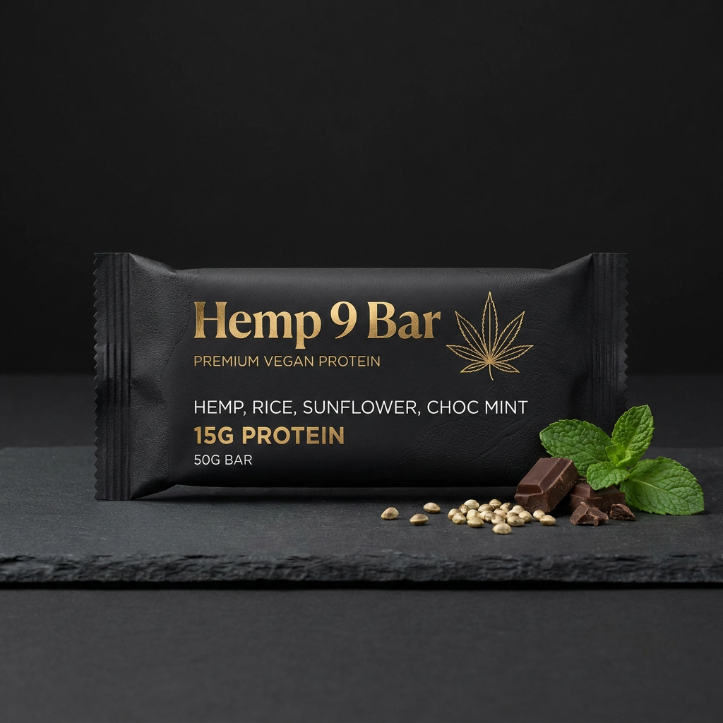 Hemp 9 Bar — Premium Vegan Protein | Chocolate Mint